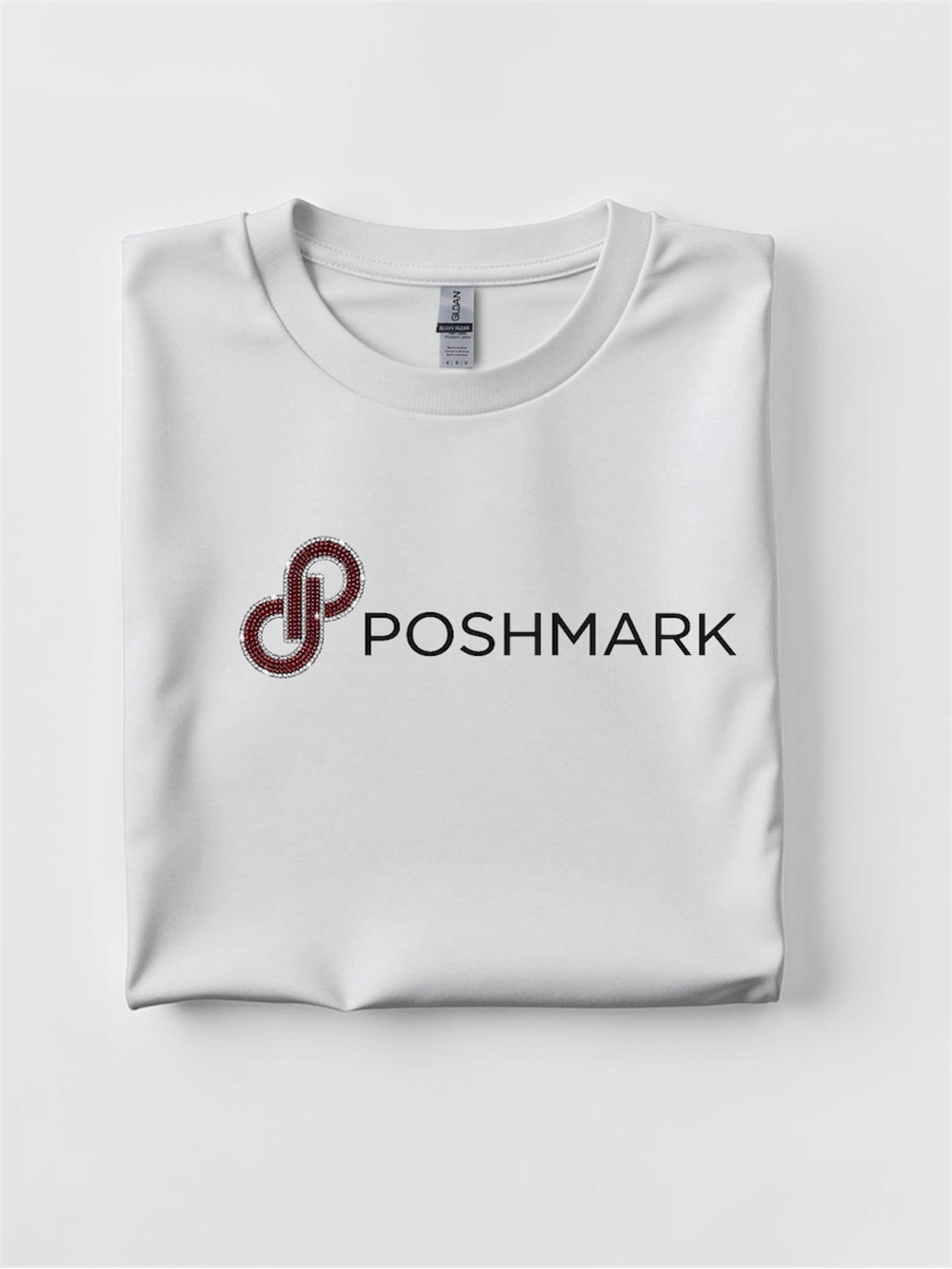 Posh logo shirt graphic tee. Faux rhinestone new S M L XL black or white - Picture 7 of 10
